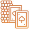 Playing cards icon gold