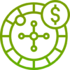 Roulette Wheel Icon Green