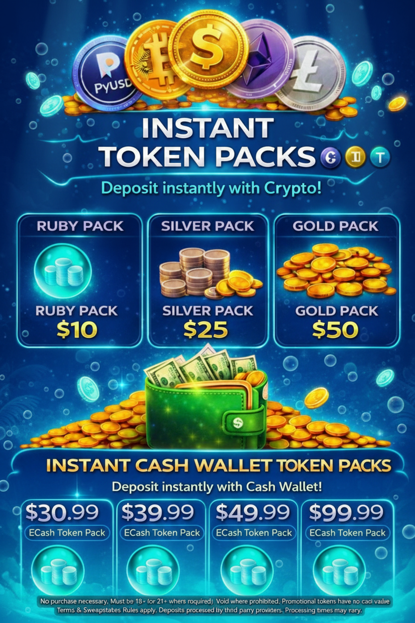 Instant Token Packs - Crypto and Cash Wallet